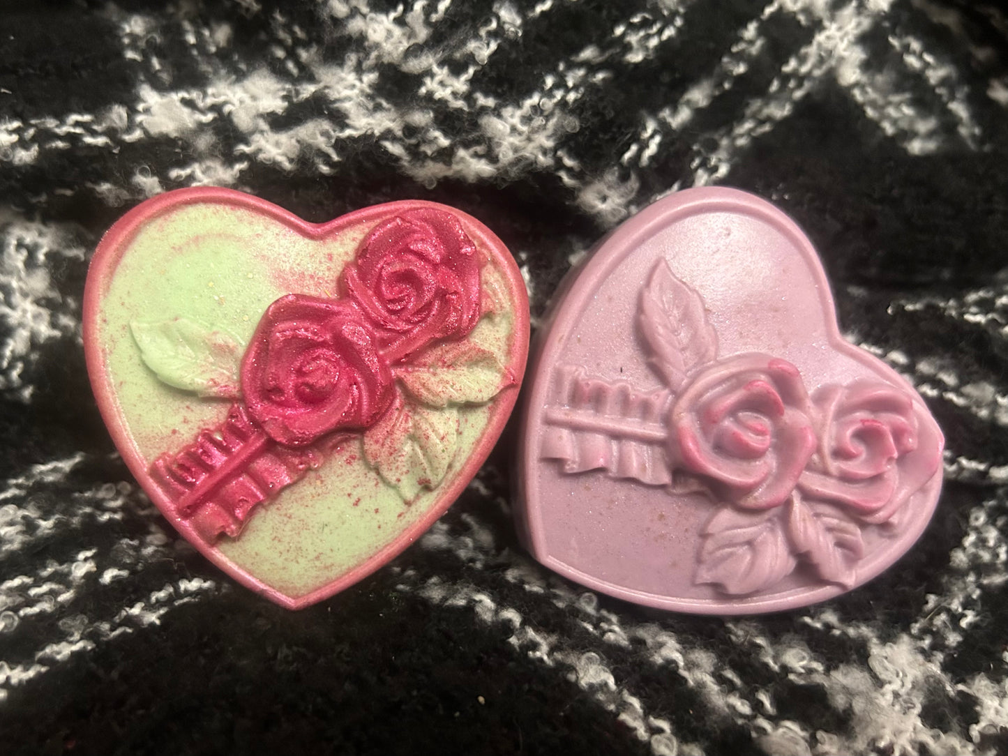 Large Valentine heart hand soaps 