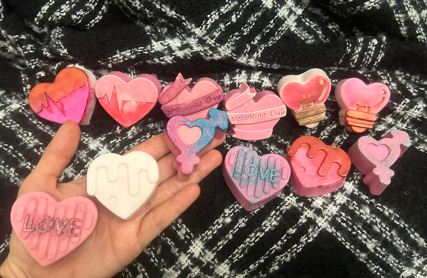 Small Valentine heart soaps 
