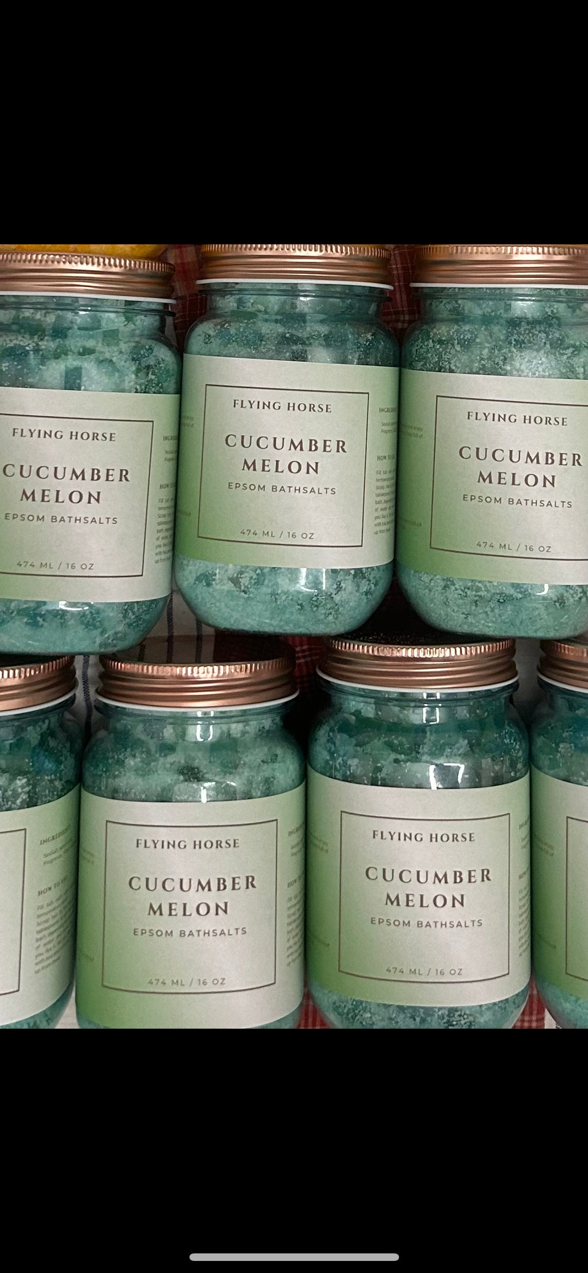 Cucumber-Melon Bath Salt 16 oz