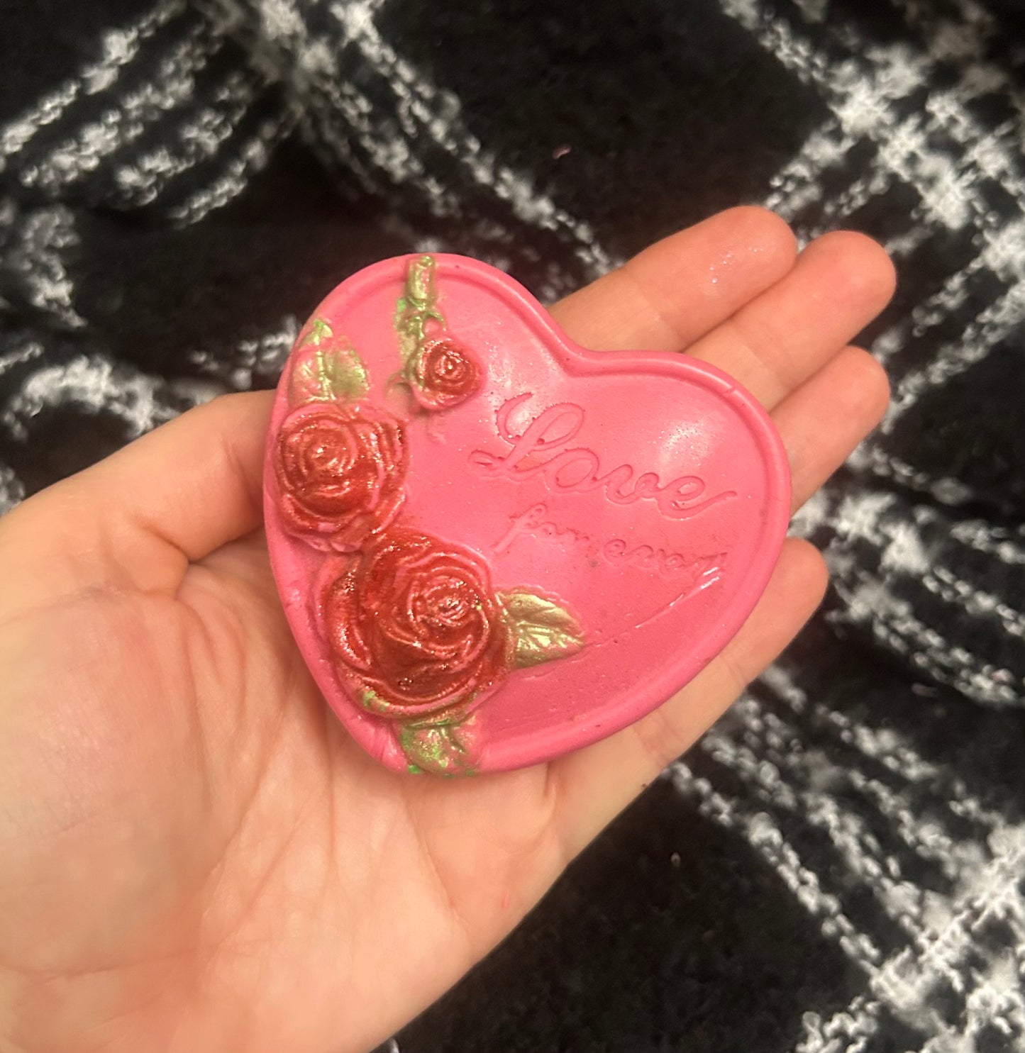 Large Valentine heart hand soaps 