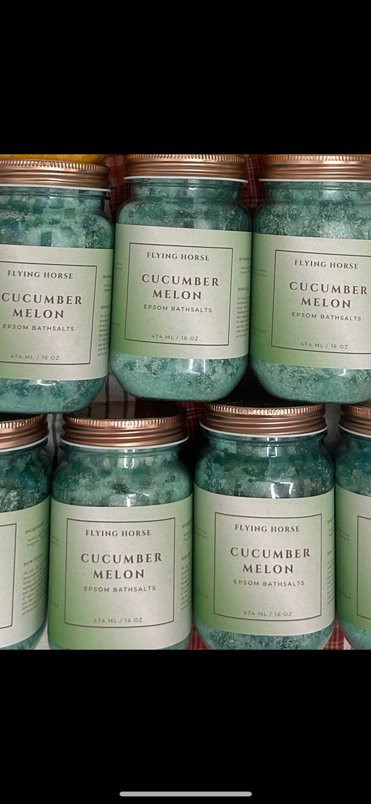 Cucumber-Melon Bath Salt ￼16 oz