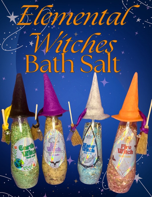 Elemental Witches Bath Salts 13oz Bottle with a surprise Ring inside!